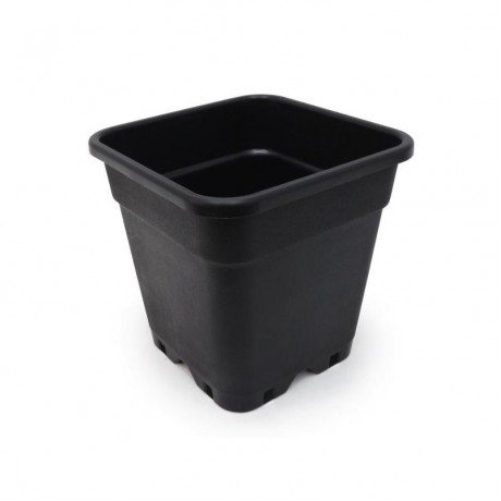 Maceta Pure Negra Cuadrada